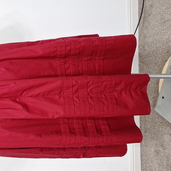 eShakti Red Burgundy Whimsigoth Witchy A-Line Midi Dress W/Pockets Plus Size 2X - Picture 10 of 14